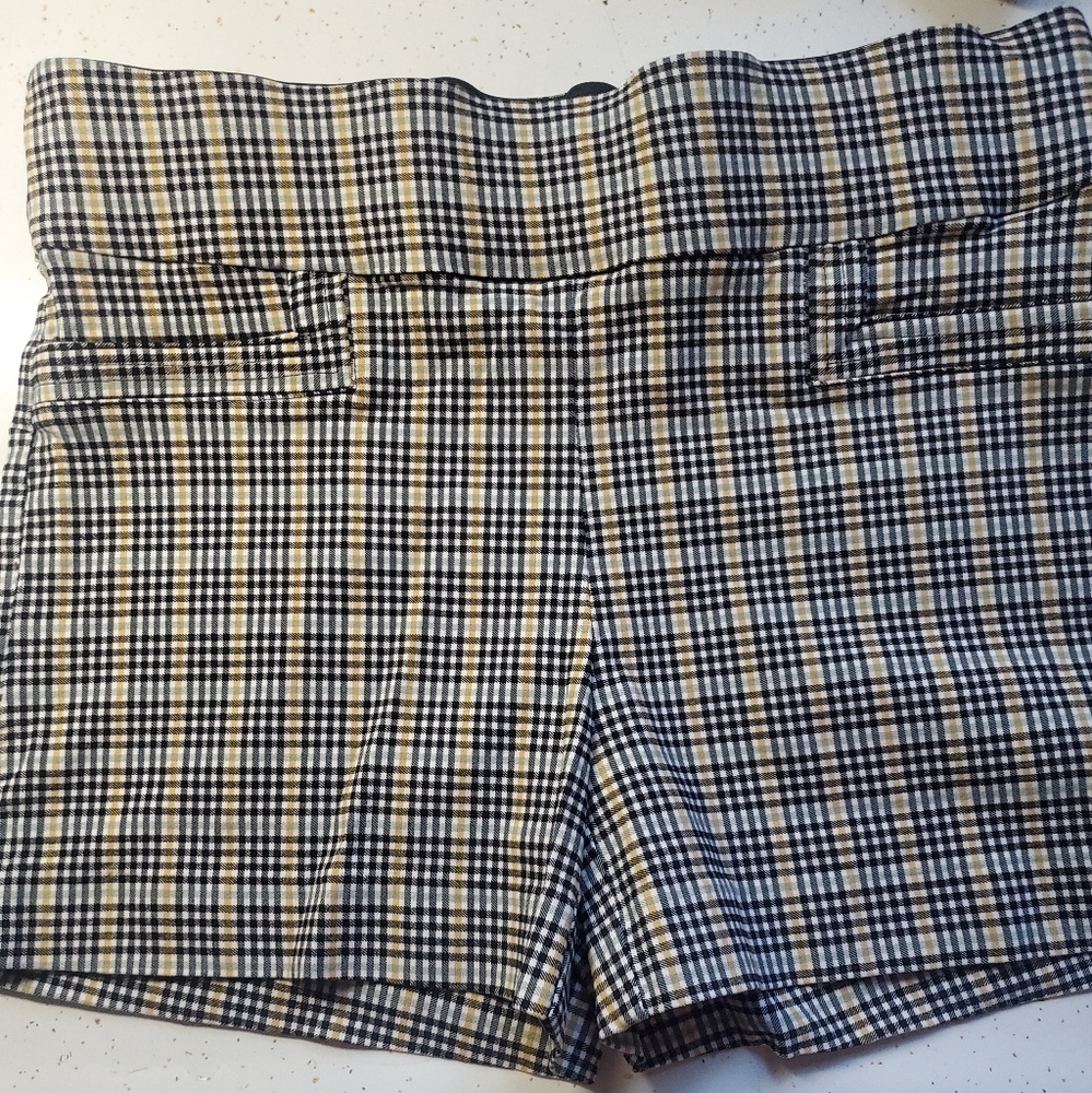 Plaid Linen Shorts